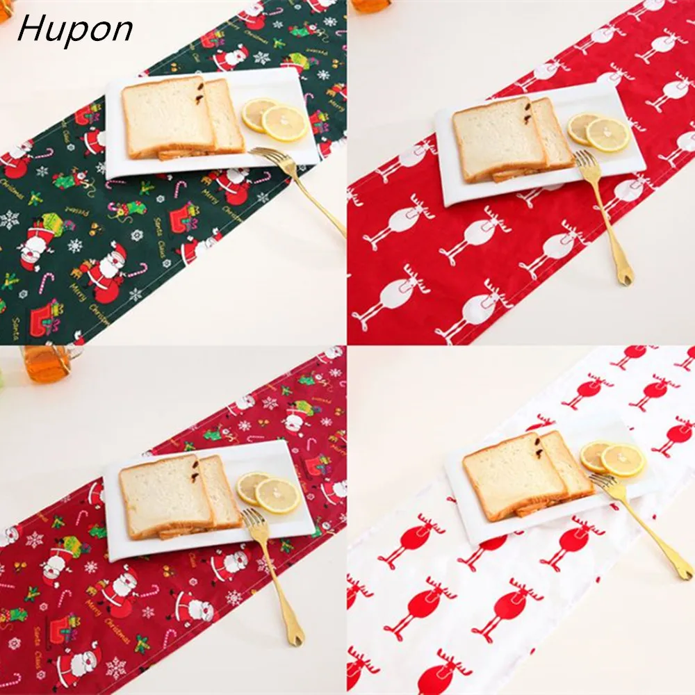 

Cotton Christmas Table Runners 30*275cm Santa Claus Christmas Decoration for Home Table Cloth Covers New Year Decorations 2019