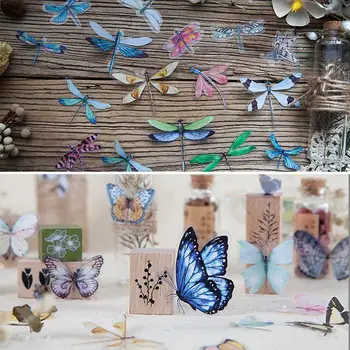 

40pcs/pcak Retro Travel Diary Decorative Stickers Set Album Label Stationery Diary Material Specimen Stickers For Scrapbook I6T5