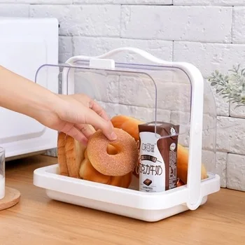 

Kitchen plastic bread storage box First Aid medicine storage box cosmetic organizer Flip medicine bread boxes WJ111610