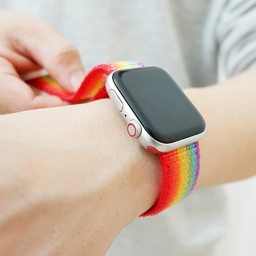 

For Apple Watch band Series 5/4/3/2/1 38MM 42MM Nylon Soft Breathable Replacement Strap Sport Loop for iwatch series 5 4 40/44MM