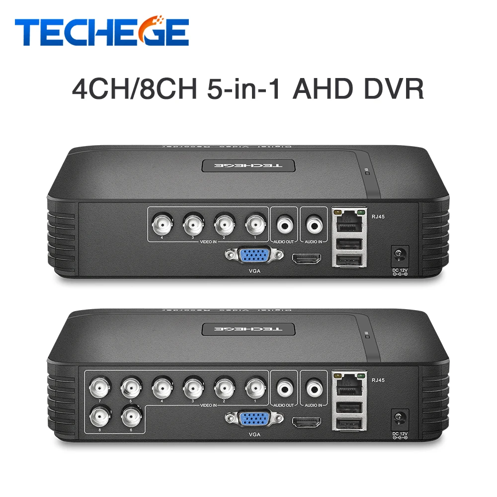 8Ch AHD Hybrid CCTV DVR 720P NVR Video Recorder for IP//AHD//Analog Camera 1TB HD