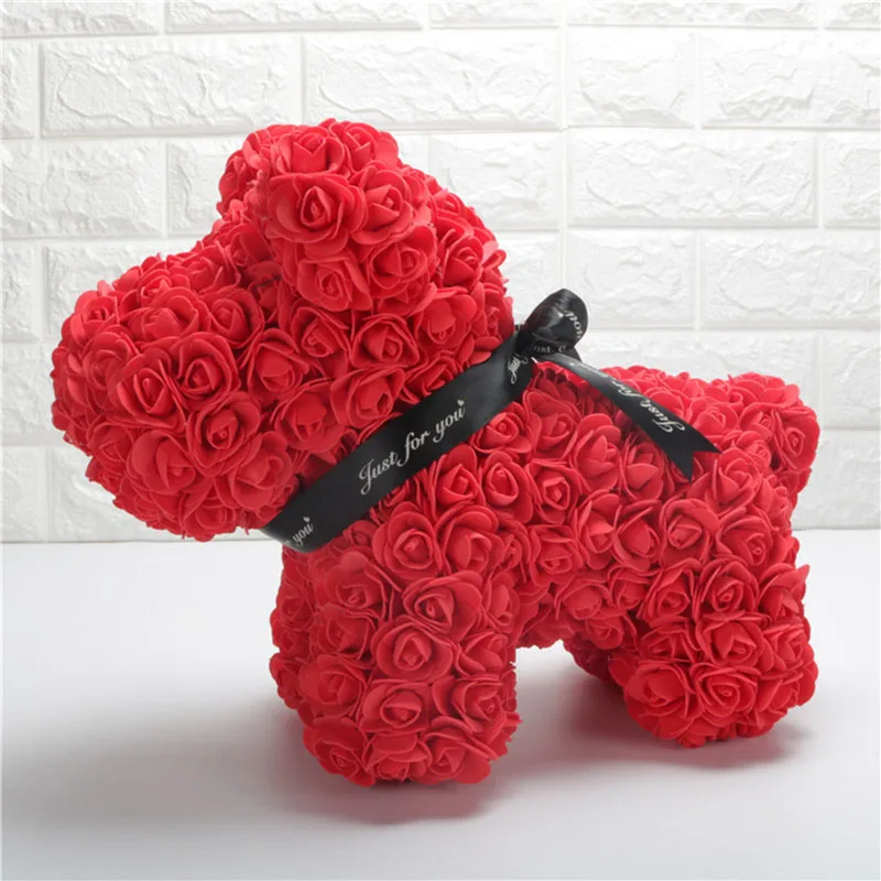 Розовый медведь плюшевый мишка роскошный 40 см ПЭ пена Роза подарок на день Святого Валентина Романтический медведь Роза подарок на день рождения День святого Валентина для подруги