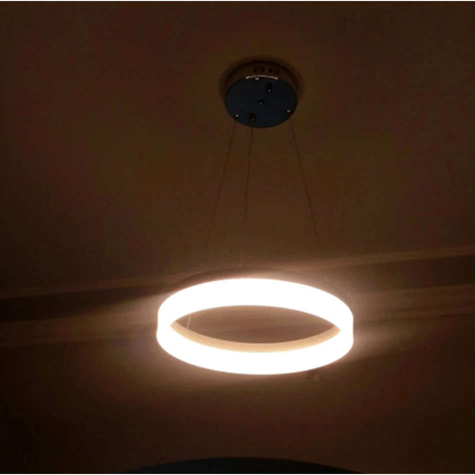 Современный светодиодный подвесной светильник с регулируемой яркостью для кухни, белая акриловая Подвесная лампа для кофейного домика, подвесная потолочная лампа