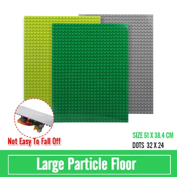 

Duploe Big Bricks Base Plate 32*24 Dots 51*38.4cm Baseplate DIY Building Blocks Toys For Children Compatible Duplos Green