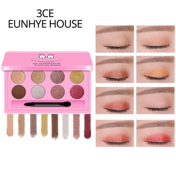 

3CE EUNHYE HOUSE 8 Colors Eye Shadow Nude Matte Eyeshadow Palette Powder Pigment Cosmetic Waterproof Smoky Cosmetics Makeup