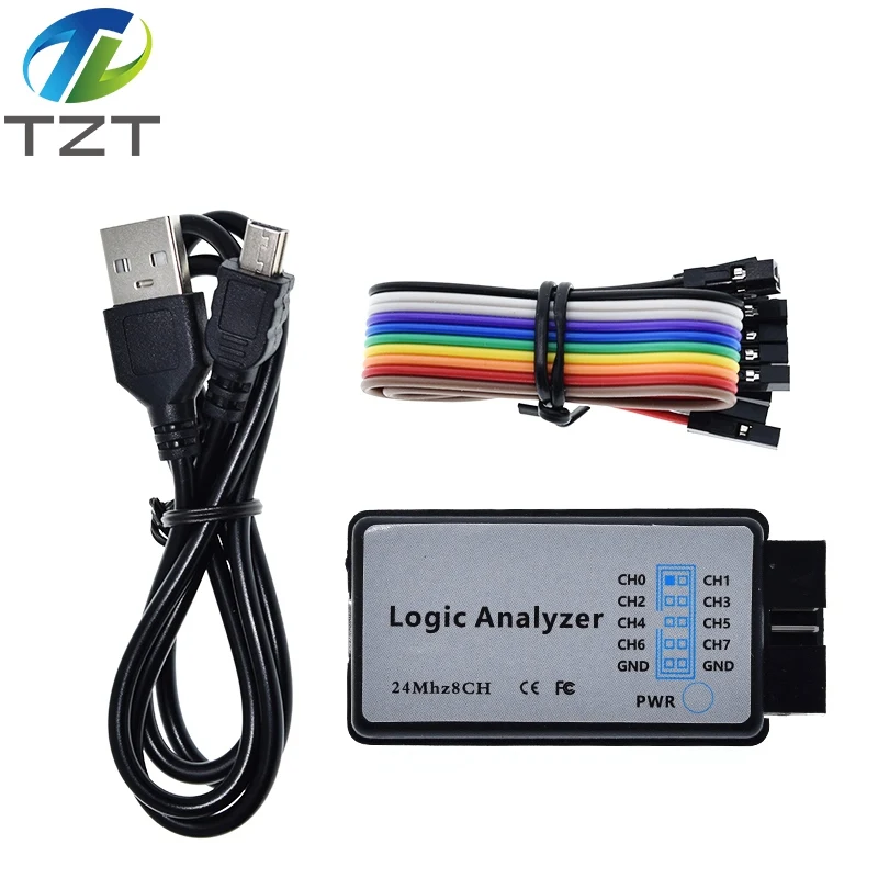 1/3 Stück USB-Logikanalysator 24MHz 8-Kanal 24M/Sekunden Logikanalysator-Debugger für ARM FPGA Logikanalysator 24M 8CH – Detail 8