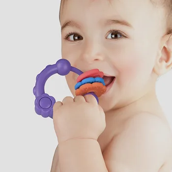 

5pcs Colorful Montessori Toys For Girls Waldorf Rattle Toy For Baby Gift Teething Kids Educational Crib Mobiles Baby Teether Toy