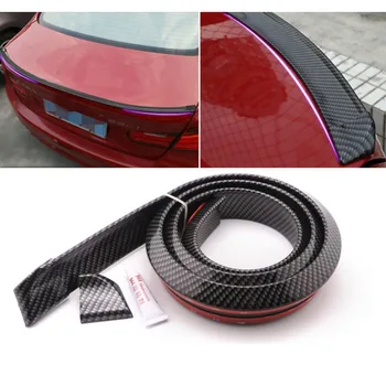 

1,5 m coche-estilo de 5D de fibra de carbono Spoilers estilo DIY Refit Spoiler