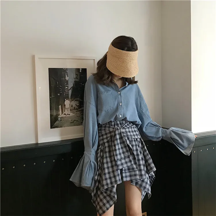 Blusas mujer de moda новая весенне-осенняя Милая женская одежда в Корейском стиле модные брендовые простые свободные рубашки с длинным рукавом Топы