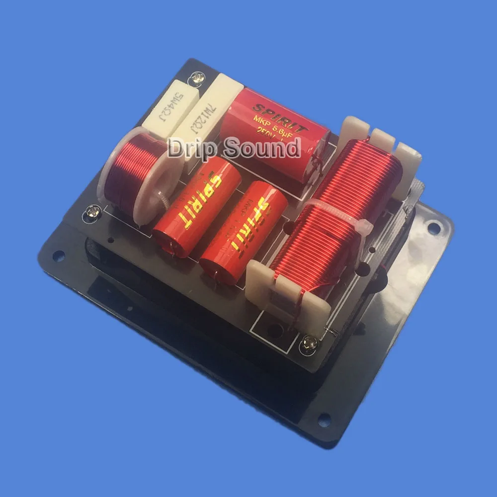 2pcs 2 Way 2 Unit Speaker Frequency Divider Crossover Filters with Junction Box