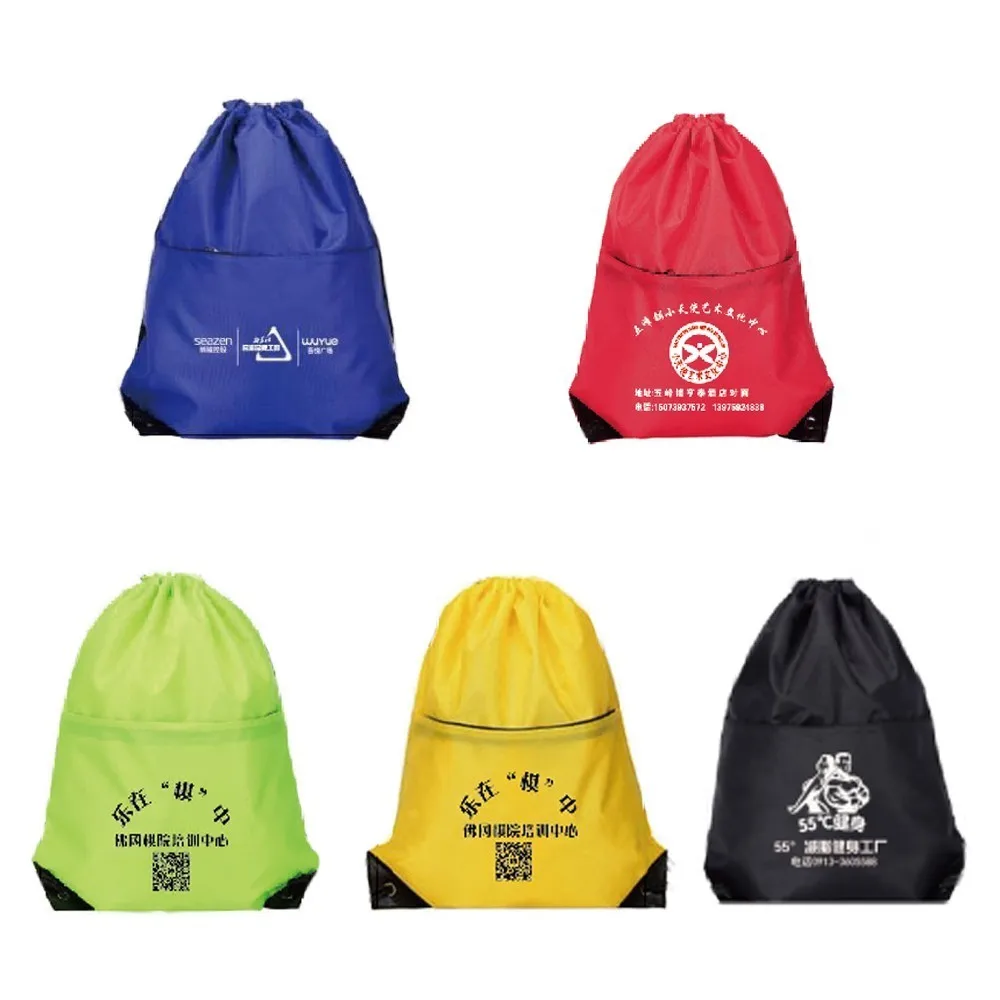Zackpack нейлоновый рюкзак на шнурке с индивидуальным принтом логотипа, рюкзак для девочек, школьная спортивная водонепроницаемая сумка Mochila DB8