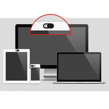 

1PCS Metal Oval Shape Mini WebCam Cover Shutter Magnet Slider Camera Cover For Web Laptop PC Tablet Privacy
