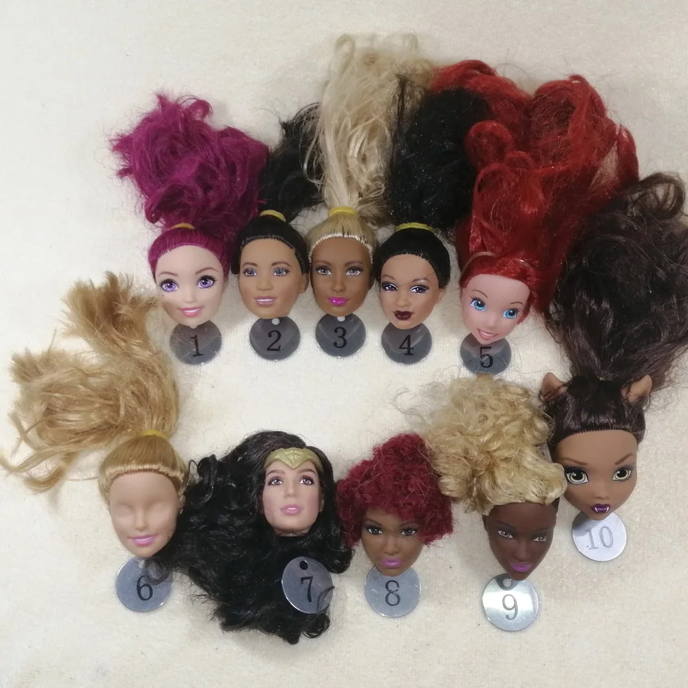 

B14-19 Original Foreign Trade World Beauty 1/6 OOAK NUDE Doll Head Mussed Lost Hair for DIY CarefulXXXXpurchase