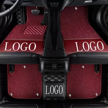 

Car floor mats with Logo/Brand Logo for Audi Q7 SUV 5D ZHAOYANHUAized waterproof anti skid foot case car-styling rugs carpet lin