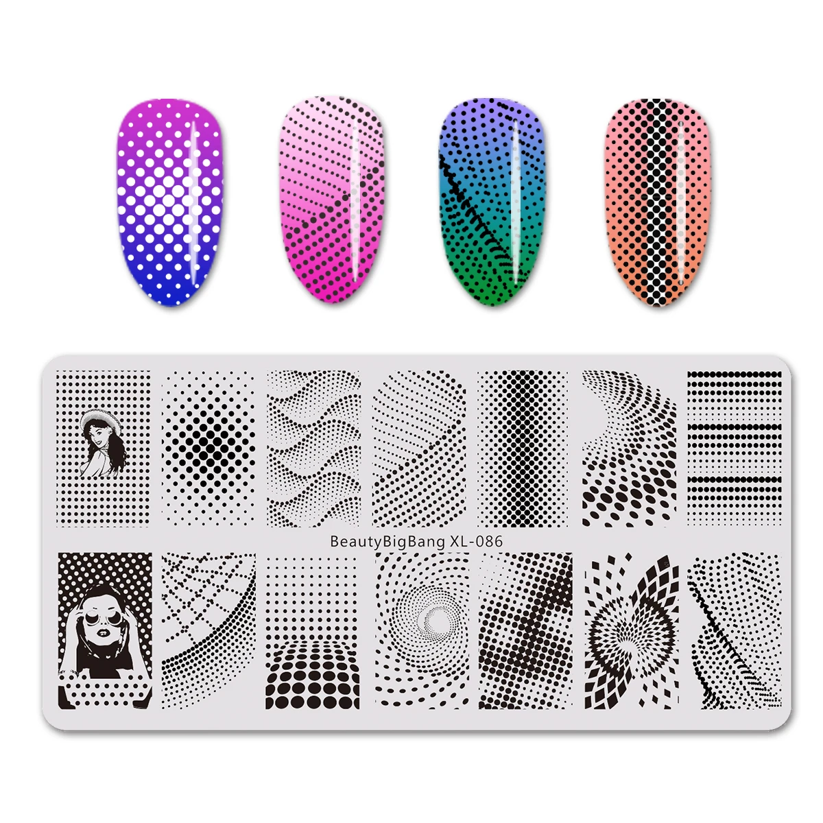 BEAUTYBIGBANG 6*12 см пластины для штамповки ногтей прямоугольная Геометрическая вращающаяся полоска штамп шаблон изображения пластины трафарет
