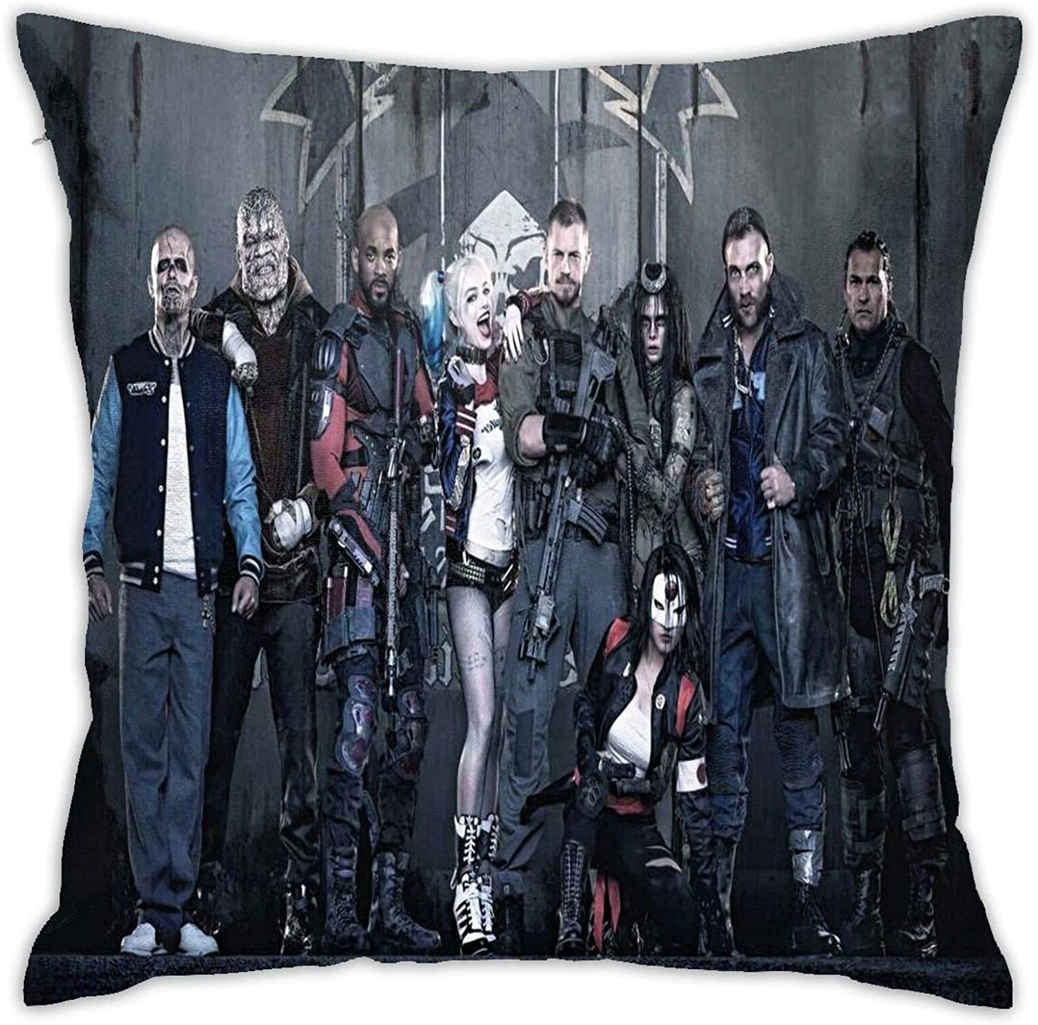 Suicide Squad Task Force X Movie Characters Square Pillowcase Case Throw Decorationpillow Car Cushion 45cmx45cm Pillow Case Aliexpress