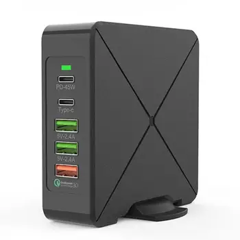 

F88 US 75W PD Multiport Type-C Power Charger AC/DC QC3.0 Quick Charge Laptop Adapter For iPad iPhone MacBook Pro Matebook Xiaomi