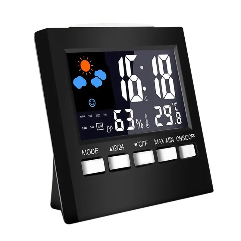 

LCD Digital Hygrometer Thermometer Temperature Humidity Meter Room Indoor Clock