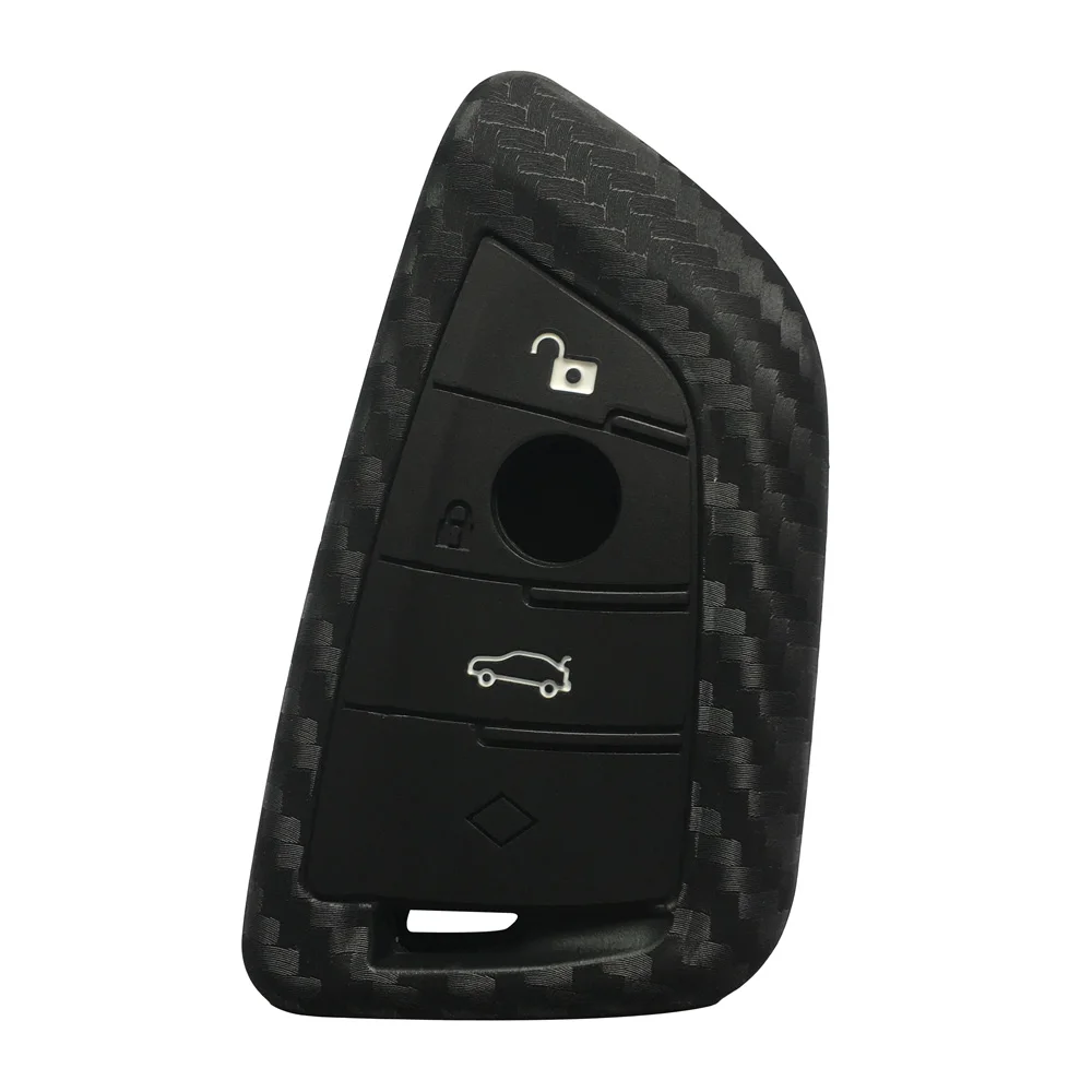 

For BMW X1 X5 X6 E70 E71 F15 F16 Sieries Fiber Silicone Auto Key Protection Cover Case Shell Car-Styling