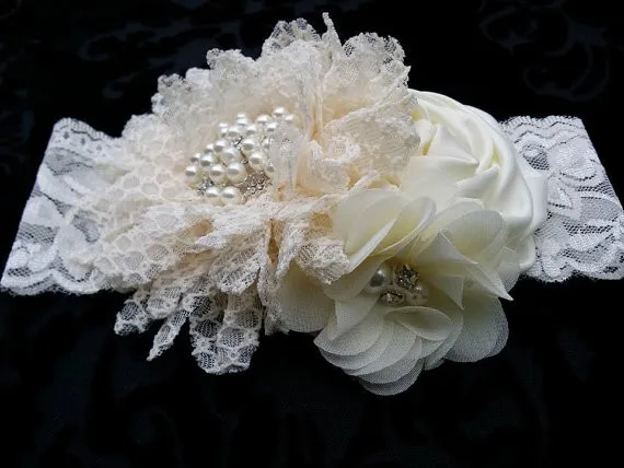 baby girl accessories New type 1 Pcs Girls Headband Newborn Beautiful Baby Girl Hairband Mesh Grid Flower Lace Headband Children