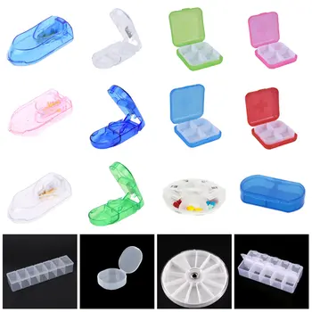 

1pc Portable Pill Case Pill Box Drug Tablet Medicine Storage Holder Container Dispenser Organizer Pill Box Splitters