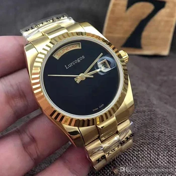 

high quality Silver Classic men 36&40mm mechanical glide smooth watch 2813 movement sweeping clock Day Date model AAA watches