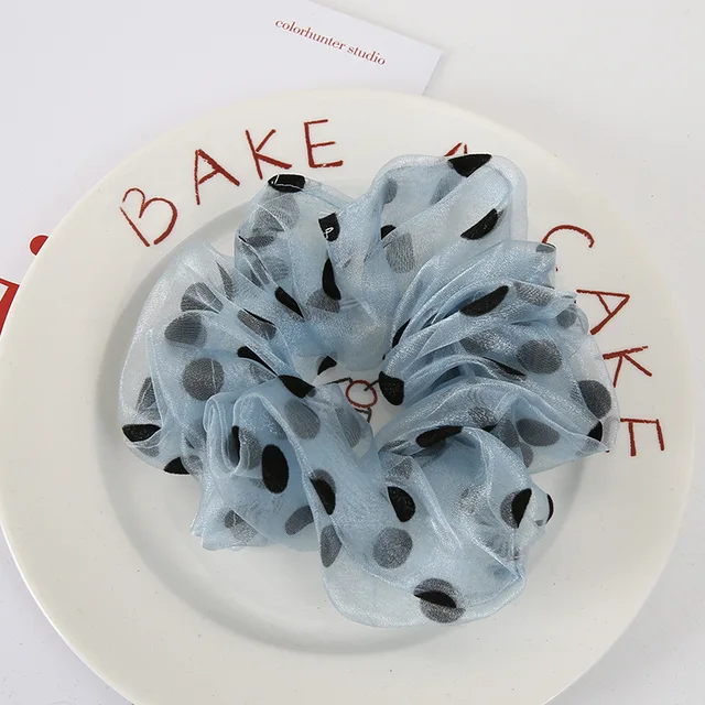 Oversized Scrunchies Organza Hair Ties Elastic Hair Band Women Girs Ponytail Holder Fashion Hair Ropes Headband Hair Accessories B4