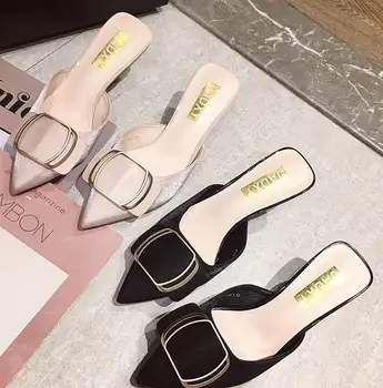 

Nice Summer New Women Beautiful Sexy Flock High Heels Sandals Woman Shoes Fashion Slipper