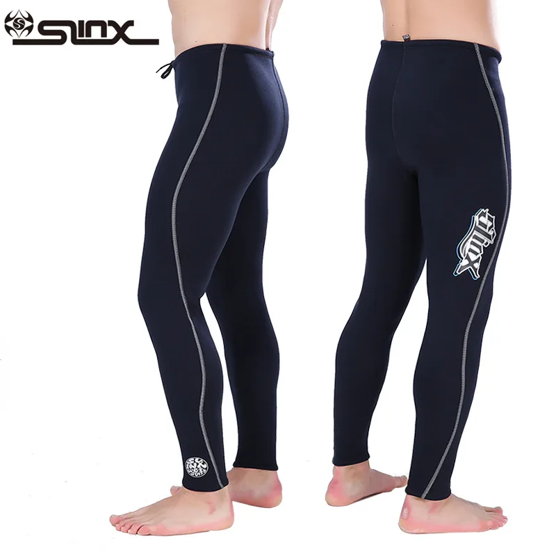 

High waist and long winter swimming trunks SLINX super elastic suede inner diving pants 3mm cold warm diving trousers