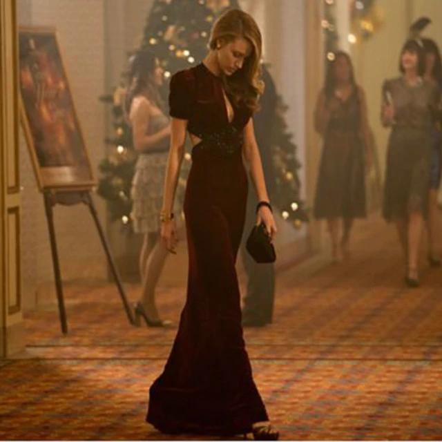 A-Line Midi-Length Satin Short Sleeves Evening Dresses Asymmetrical Neck Formal Gowns with Sequin Embroidery main image 1