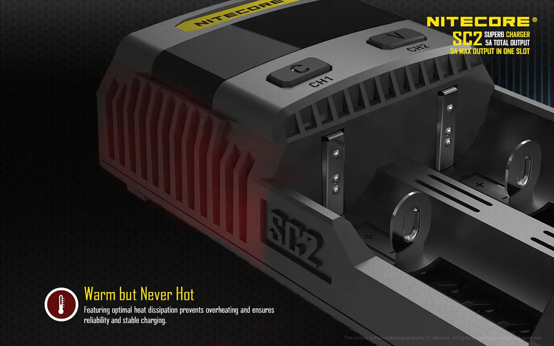 Оригинальное зарядное устройство NITECORE SC2