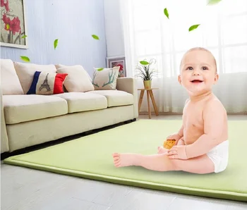 

Searchl Infant Home Carpet Coral Fleece Rug 2CM Thickness Tatami Carpet 80X120CM Living Room Rug Bedroom Mat Baby Play Mat