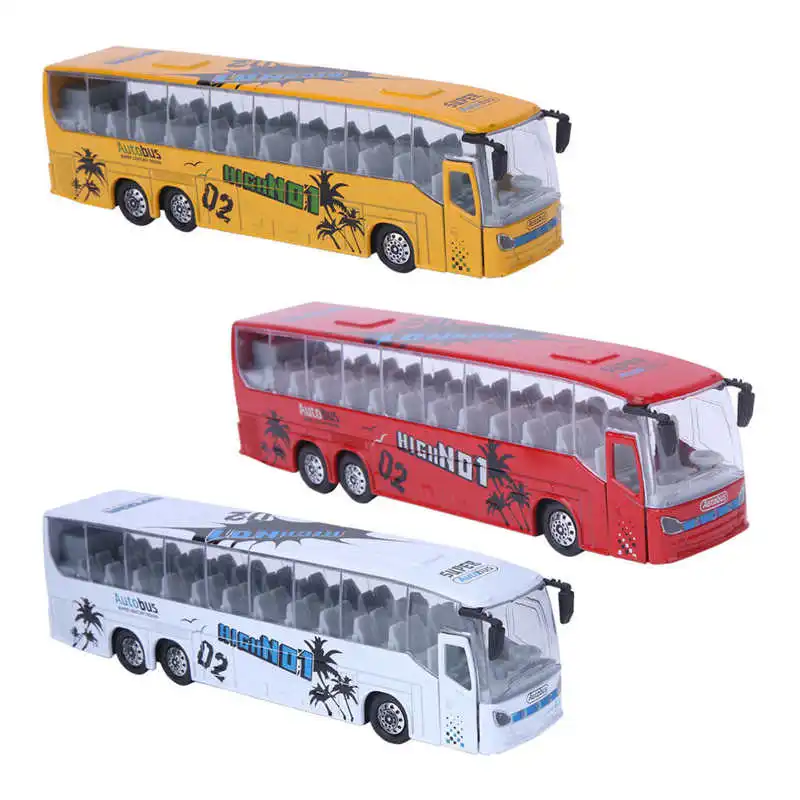Simulation Bus Modell Spielzeug Legierung Pull-Back Bus Spielzeug für Kinder 