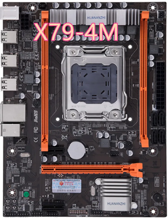 Материнская плата huananzhi X79 4M LGA 2011 USB2.0 SATA2 с поддержкой памяти REG ECC и процессора Xeon