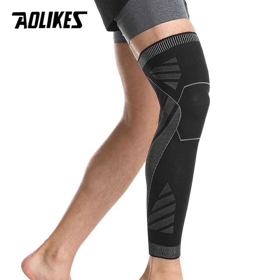 AOLIKES Long Leg Compression Sleeves,Full Leg Sleeve Long Knee Brace Knee Support Protect Basketball,Football, Knee Pain Relief