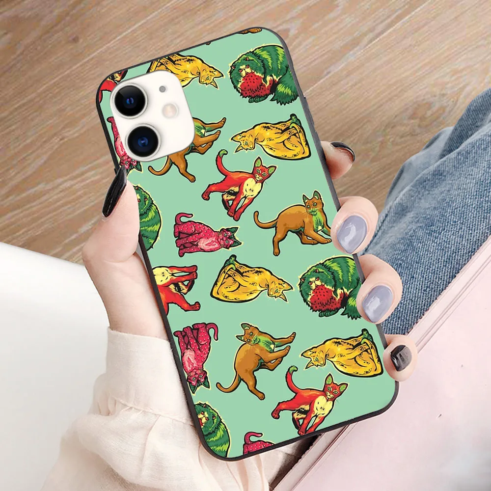 

FruitCats soft TPU border phone case for iphone 11PRO 11PROMAX 11 X XS XR XSMAX 6 plus 7 7plus 8 8plus cover