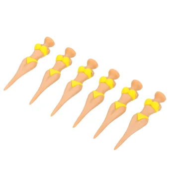 

6pcs 80mm Novel Bikini Lady Creative Golf Tees Divot Tools Golf Equipment Golf Accessories Training Aids