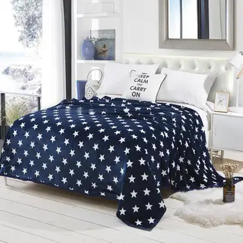 

Thick Winter Throw Blanket Cartoon Star Bear Animal Print Super Soft Coral Fleece Blankets Kids Adult Koc Bedspread Bedding M006