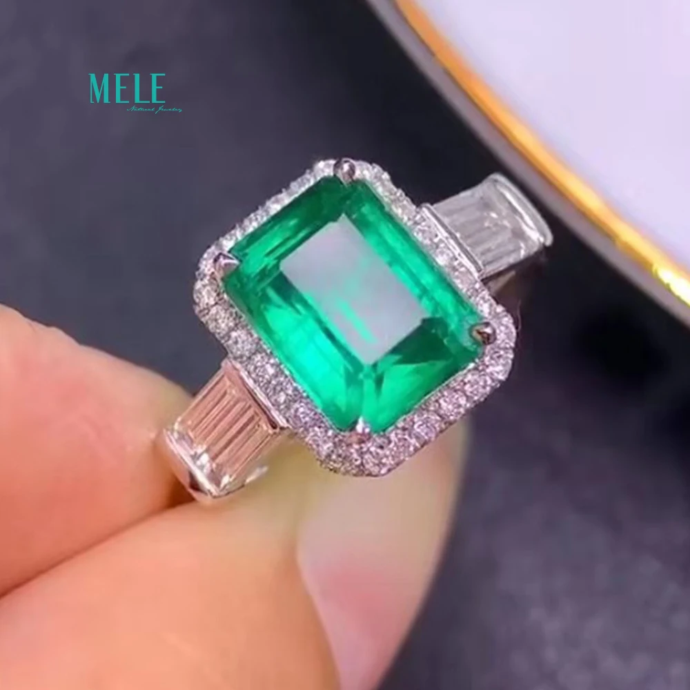 

New products Natural Emerald Ring Incidental GRD international certificate VVG Micro oil Main stone 2.81ct Diamonds 0.46ct