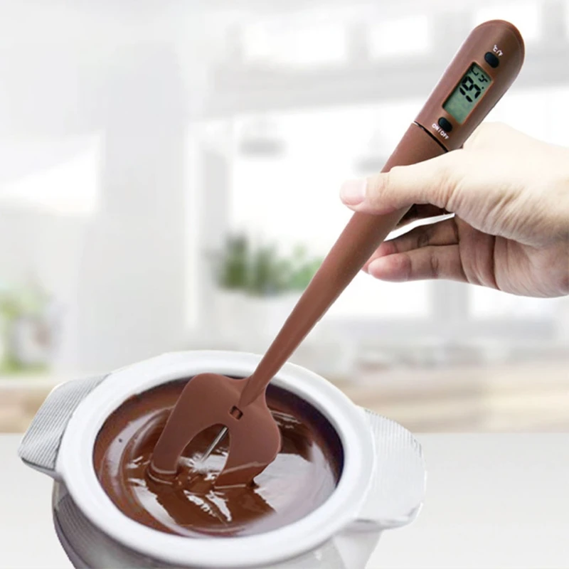 Silicone Candy Thermometer Digital Spatula Thermometer Silicone Spatula  with Fast Read Digital for Kitchen Cooking, Baking BBQ, Candy, Chocolate