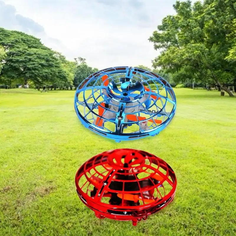 Умный НЛО индукционный четырехосевой мини-Дрон с ручным управлением летательный аппарат красочное освещение механические игрушки Вертолет Подарки для детей