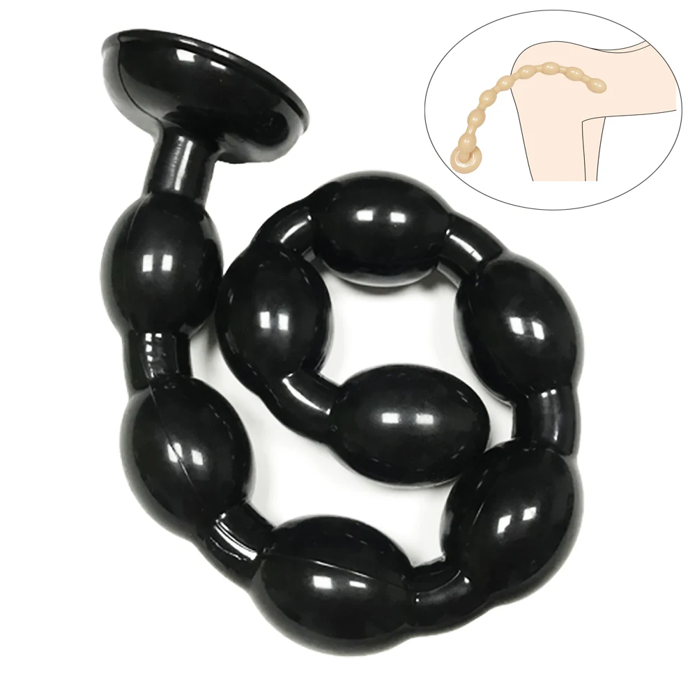 50cm Long Anal Bead Plug With Suction Cup Prostate Massager Anus Dilator Butt Plug For Men Women Masturbate Anal Bead Sex picture