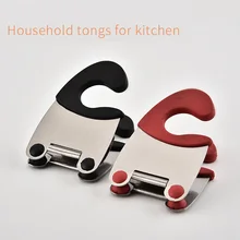 Нержавеющая сталь горшок боковой зажим анти-обжигающая ложка клип портативный кухонные гаджеты резиновые зажимы Безопасный и прочный