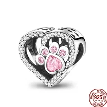 

Genuine 925 Sterling Silver Cute Claw Bones Love Beaded Fit Original pandora Bracelet&Bangle For Women Birthday Fashion Jewelr