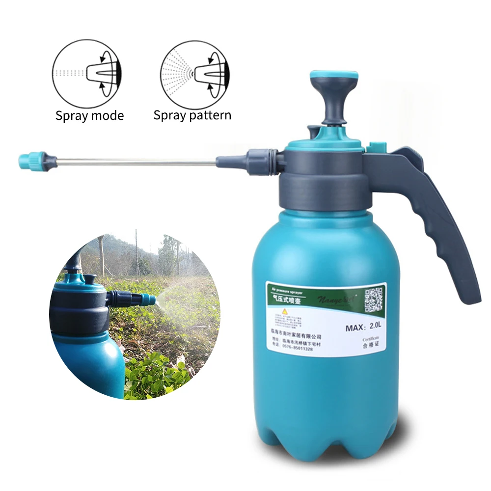 1.5L/2L Hand Pressure Sprayer Bottle Garden Spray Bottle Plant Irrigation Watering Can Sprayer Adjustable Nozzle He*1-4