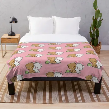 

Bear Love Throw Blanket Soft Sherpa Blanket Bed Sheet Single Knee Blanket Office Nap Blanket