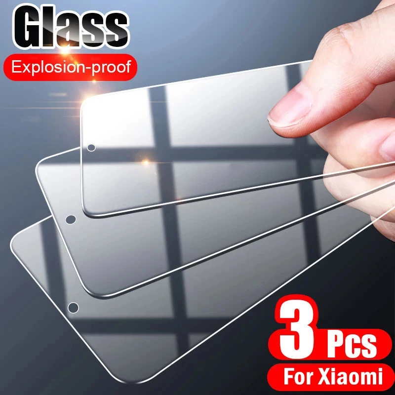3PCS Full Protector Glass For Xiaomi Redmi Note 8 8T 7 6 5 Pro Note 9 Pro Max Tempered Glass Screen Protector For Redmi 7 8 Film afbeelding
