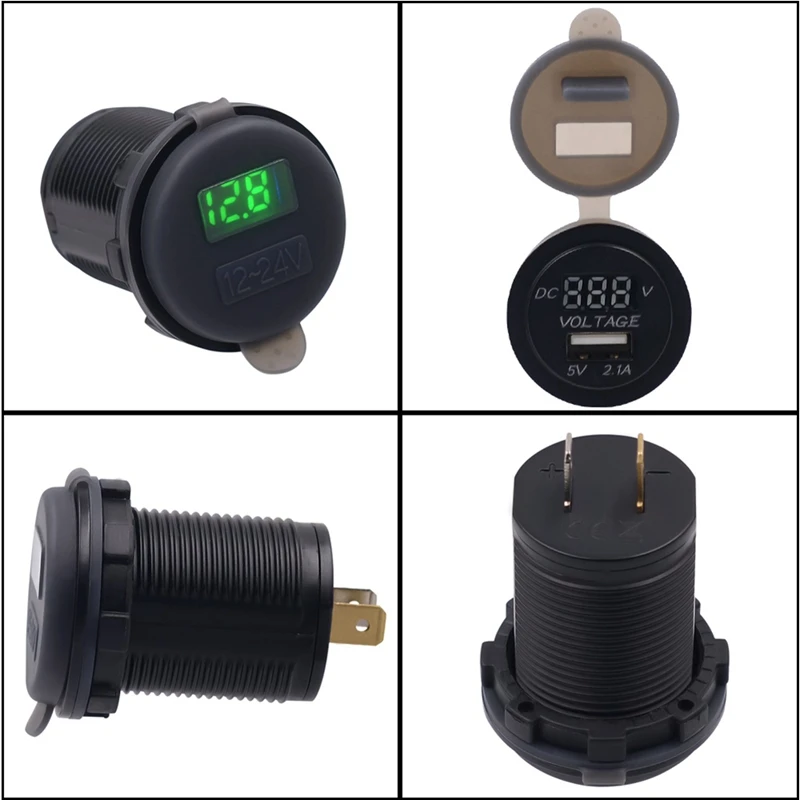 Мотоцикл USB водонепроницаемый DC 12V двойной зарядное устройство USB адаптер 5v 2.1A