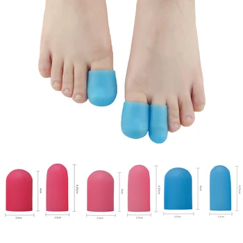

2pcs Finger Toe Protector Silicone Gel Bunion Splint Pain Relief Preventing Blisters Corns Nail Tools Toe Separators Foot Care