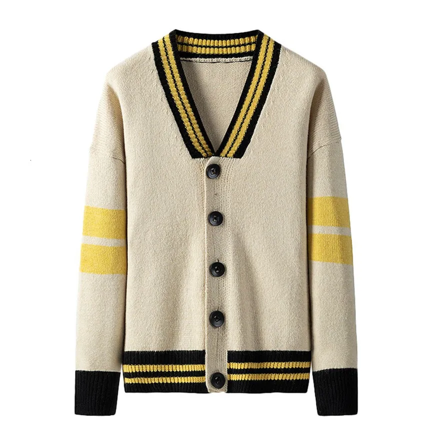 

2019 Autumn Winter Men's Cardigan Sweater Coat Wool Sweater Jackets Men Zipper Knitted Thick Coat Casual Knitwear M-3XL